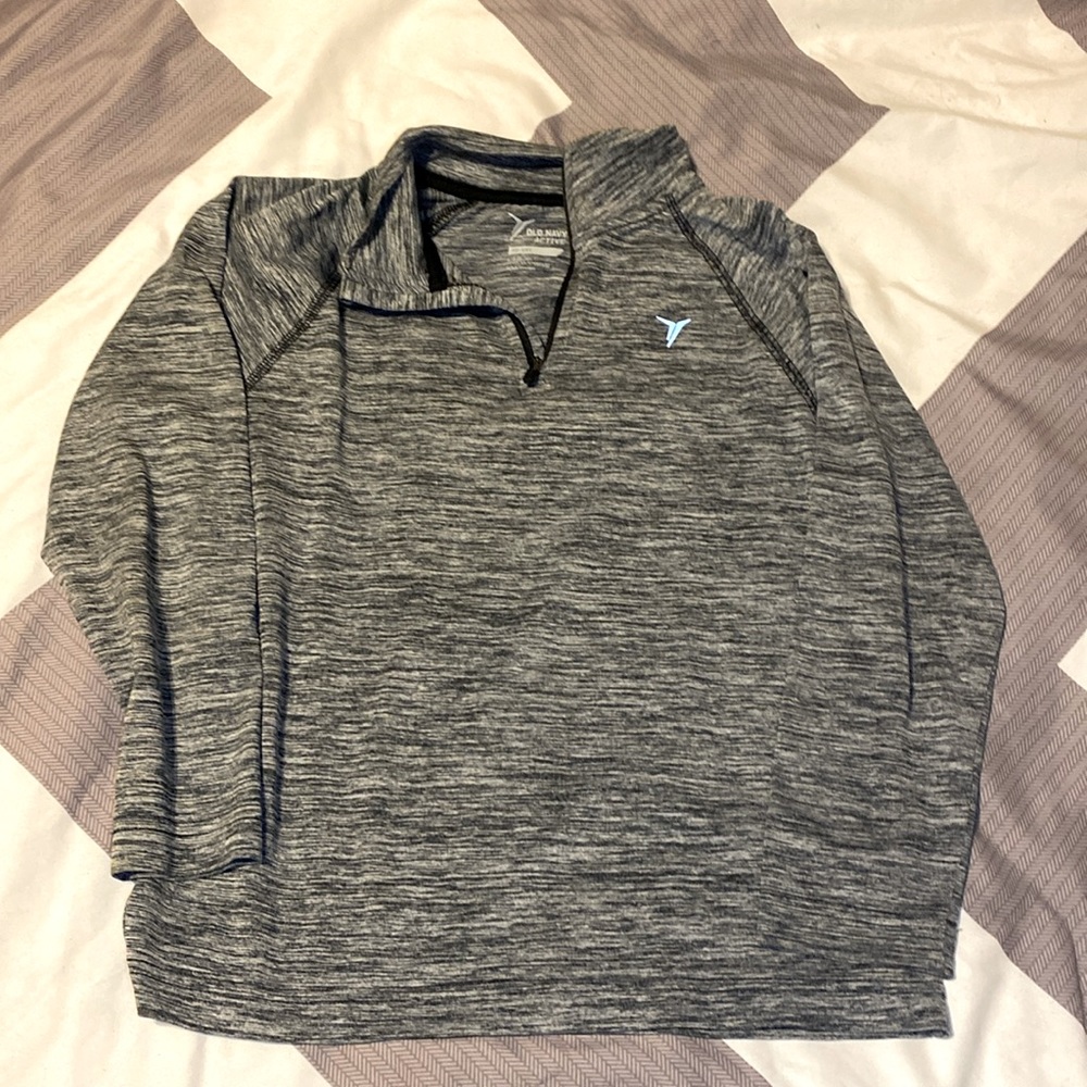 Gray Go Dry 1/4 Zip Performance Top